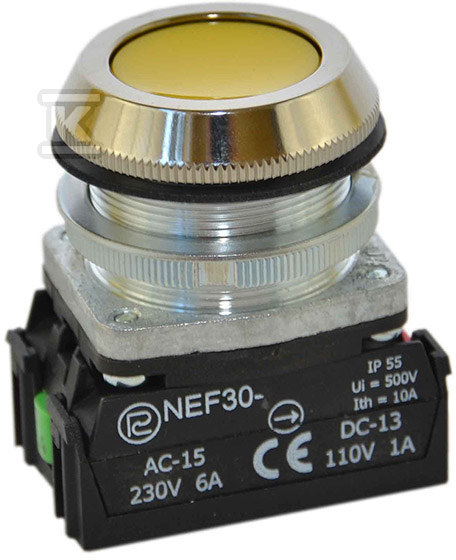 Жовта кнопка NEF30-K2X - W0-NEF30-K 2X G